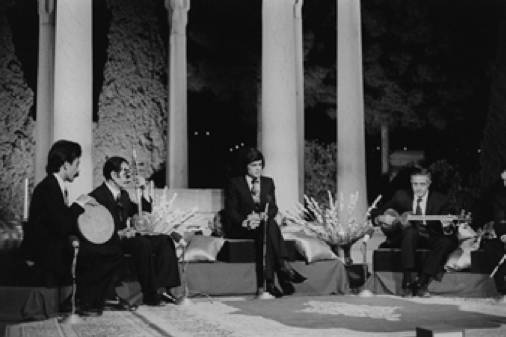 L-R: Shemirani, Bahari, Shajarian, Bigjekhani, 1973. Photos: Jean-François Camp 
