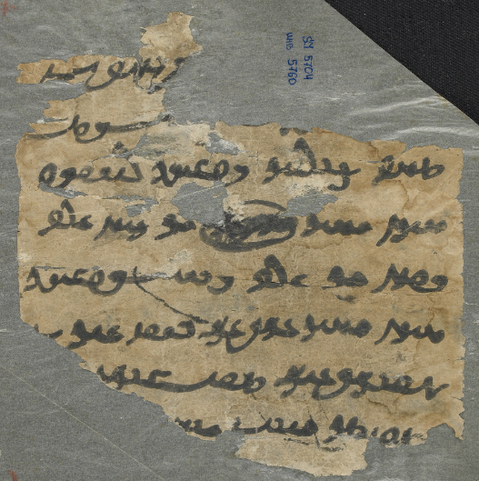 Fig. 1. The manuscript SI 5704, verso. By permission of the Institute of Oriental Manuscripts, Russian Academy of Sciences