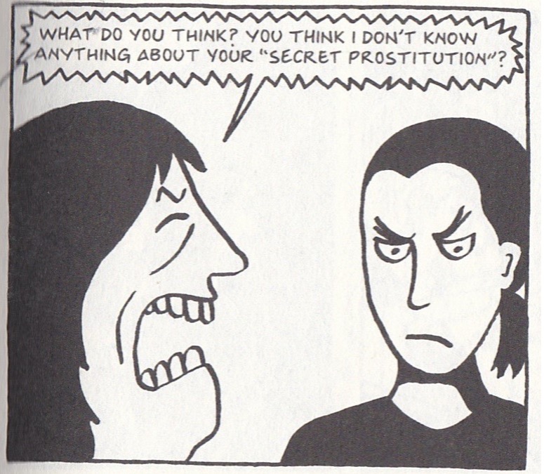 Figure 7. Satrapi, The Complete Persepolis, 220, 221. Graphic Novel Excerpt from PERSEPOLIS 2: THE STORY OF A RETURN by Marjane Satrapi, translated by Anjali Singh, translation copyright © 2004 by Anjali Singh. Used by permission of Pantheon Books, an imprint of the Knopf Doubleday Publishing Group, a division of Penguin Random House LLC. All rights reserved. 